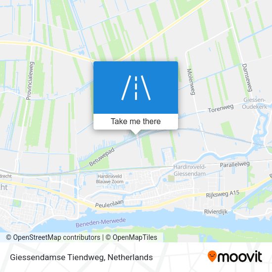 Giessendamse Tiendweg map
