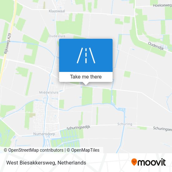 West Biesakkersweg map