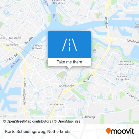 Korte Scheidingsweg map