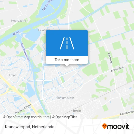 Kranswierpad map