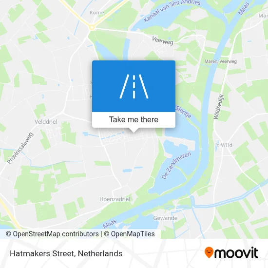 Hoedenmakersstraat map