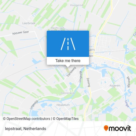 Iepstraat map