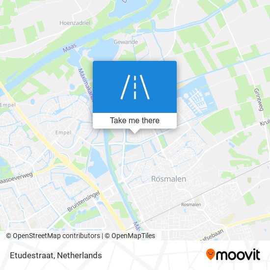 Etudestraat map