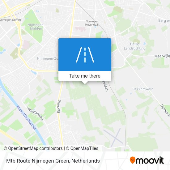 Mtb Route Nijmegen Green map