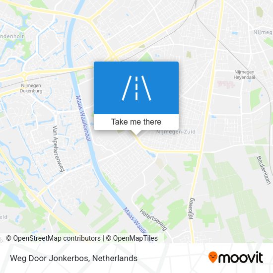 Weg Door Jonkerbos map