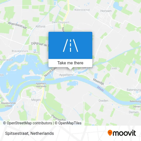 Spitsestraat map