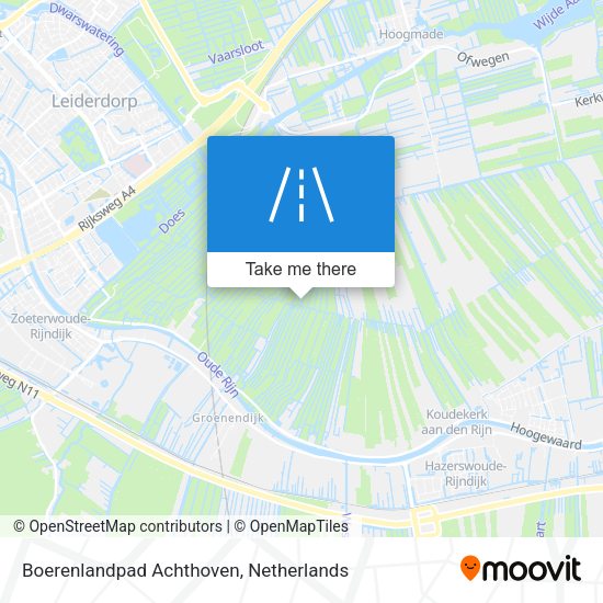 Boerenlandpad Achthoven map