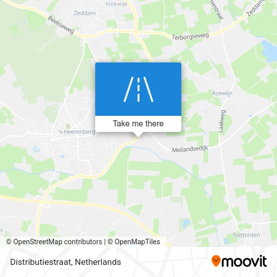 Distributiestraat map