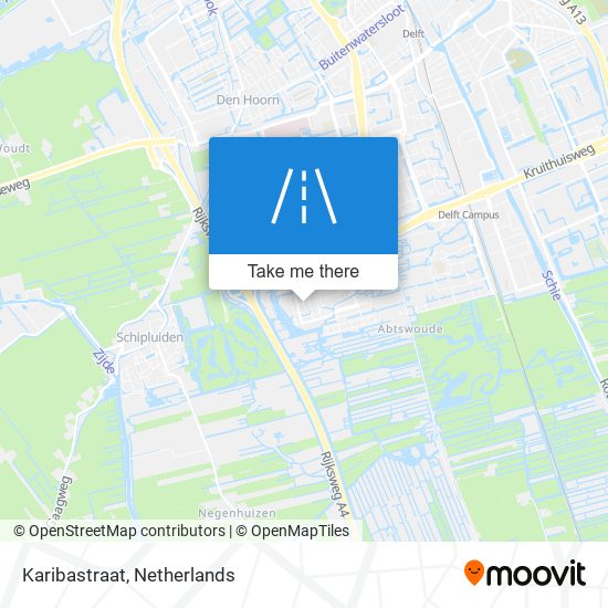 Karibastraat map