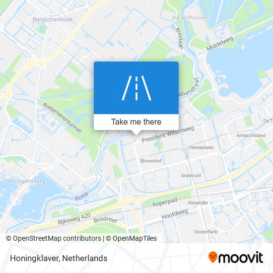 Honingklaver map