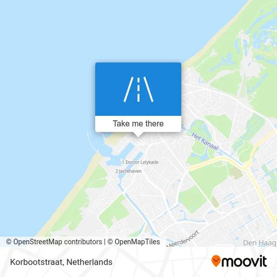 Korbootstraat map