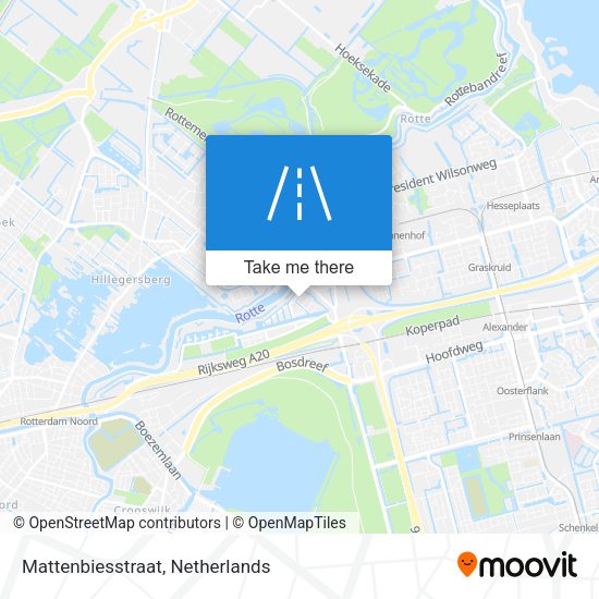 Mattenbiesstraat map