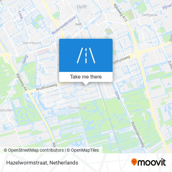 Hazelwormstraat map