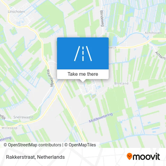 Rakkerstraat map