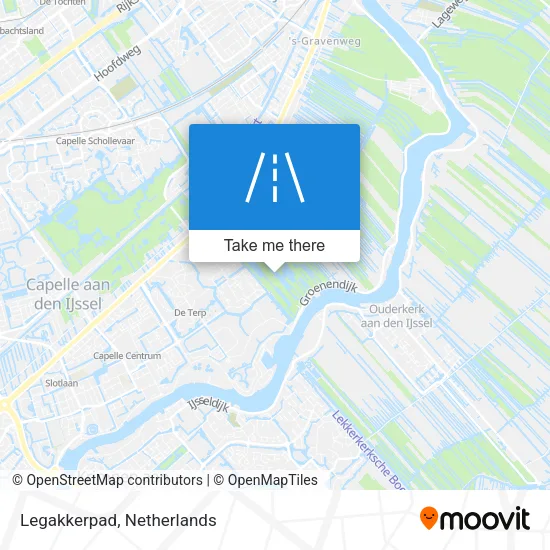 Legakkerpad map