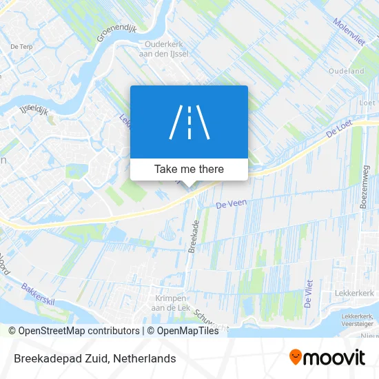 Breekadepad Zuid map