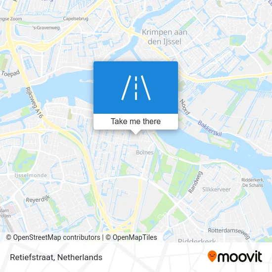 Retiefstraat map