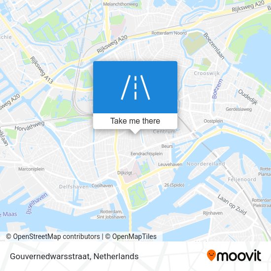Gouvernedwarsstraat map
