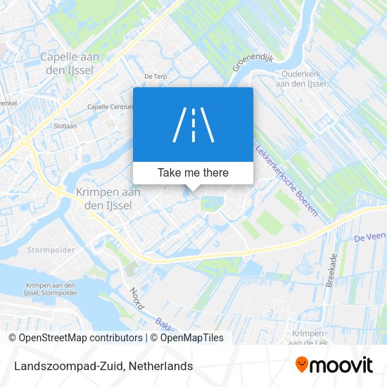 Landszoompad-Zuid map