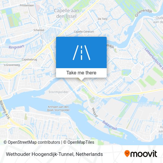 Wethouder Hoogendijk-Tunnel map