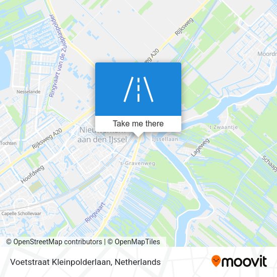 Voetstraat Kleinpolderlaan map