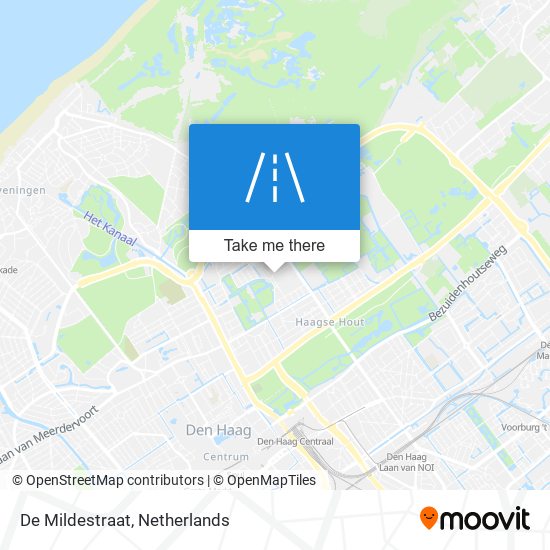 De Mildestraat map