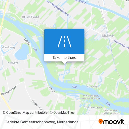 Gedekte Gemeenschapsweg map