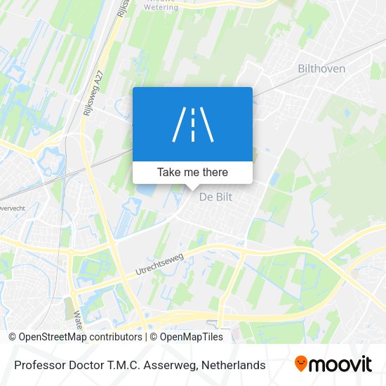 Professor Doctor T.M.C. Asserweg map
