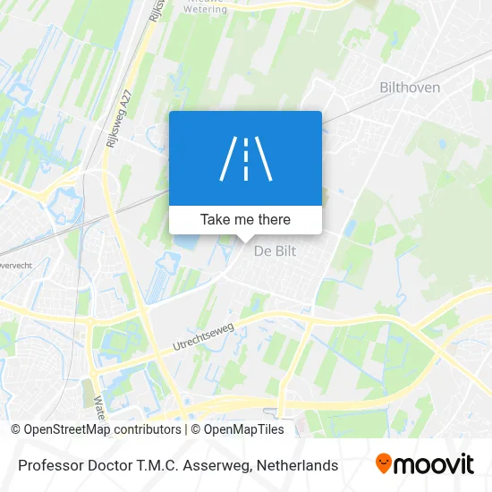 Professor Doctor T.M.C. Asserweg map