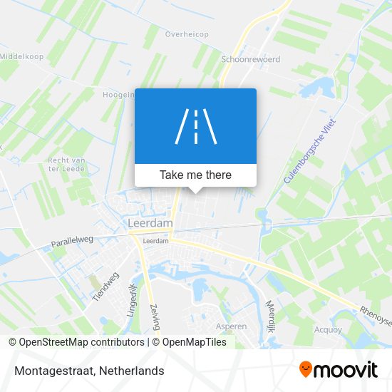 Montagestraat map