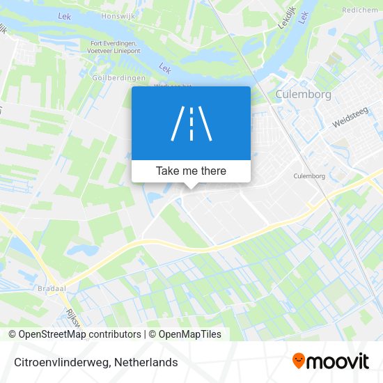 Citroenvlinderweg map