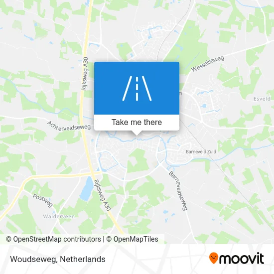 Woudseweg map