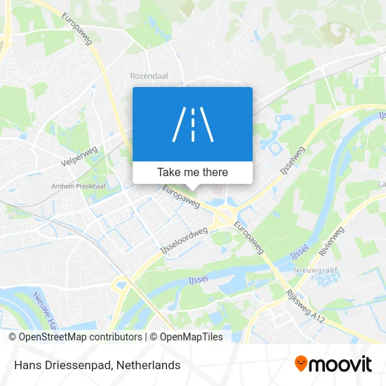 Hans Driessenpad map