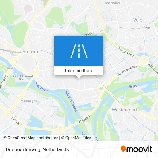 Driepoortenweg map