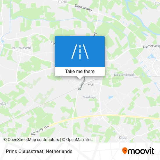 Prins Clausstraat map