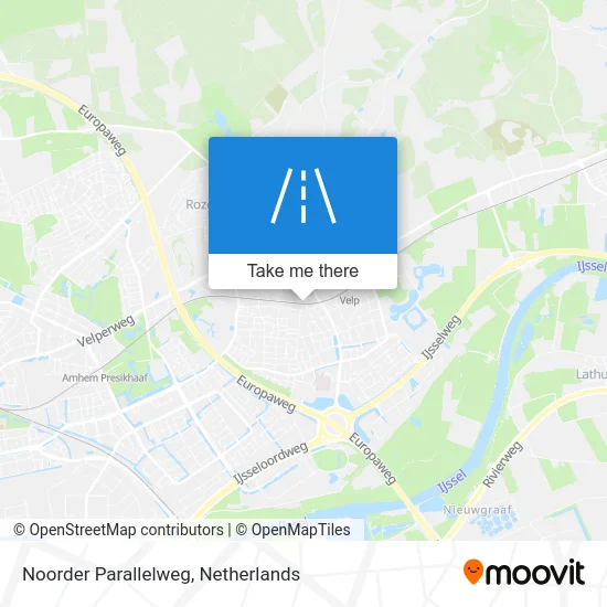 Noorder Parallelweg map