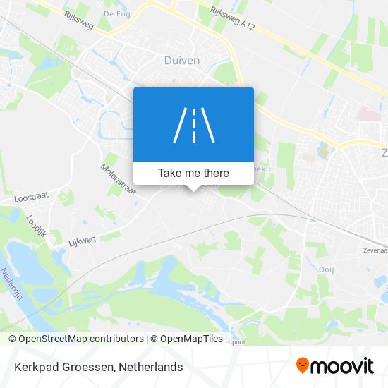 Kerkpad Groessen map