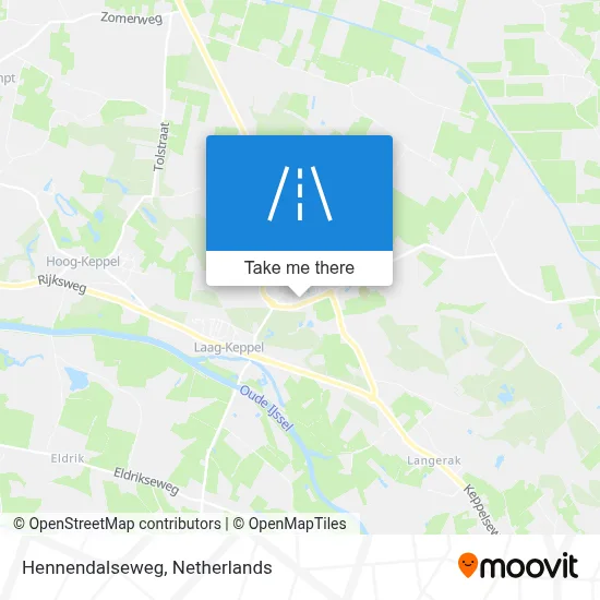 Hennendalseweg map