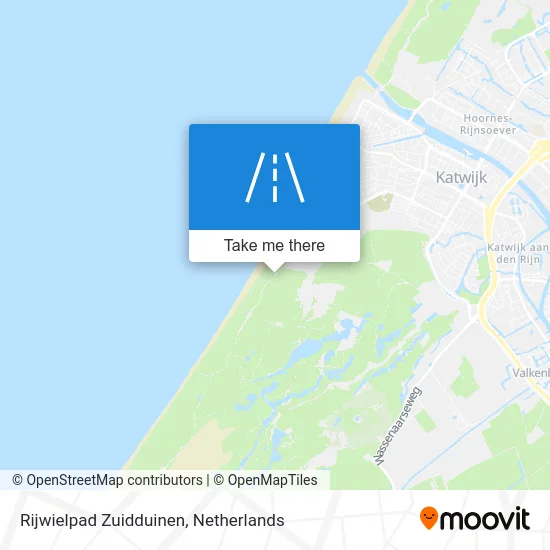 Rijwielpad Zuidduinen map