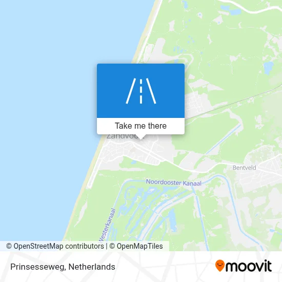Prinsesseweg map