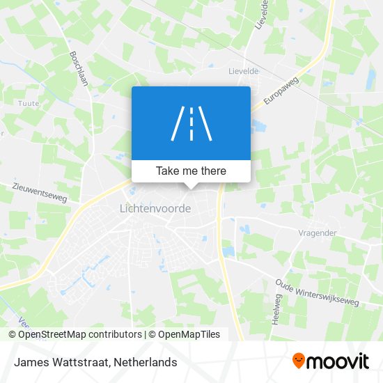 James Wattstraat map