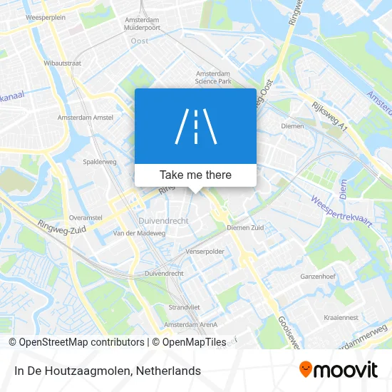 In De Houtzaagmolen map