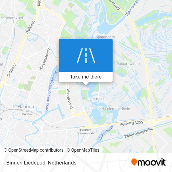 Binnen Liedepad map