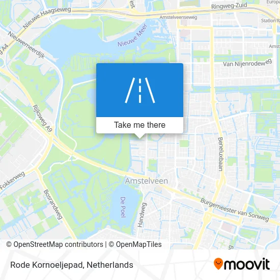 Rode Kornoeljepad Karte