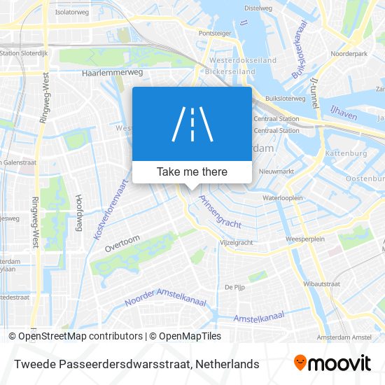 Tweede Passeerdersdwarsstraat map