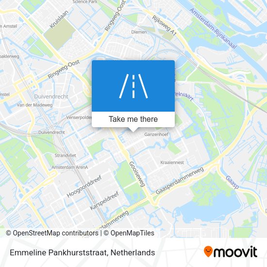 Emmeline Pankhurststraat map