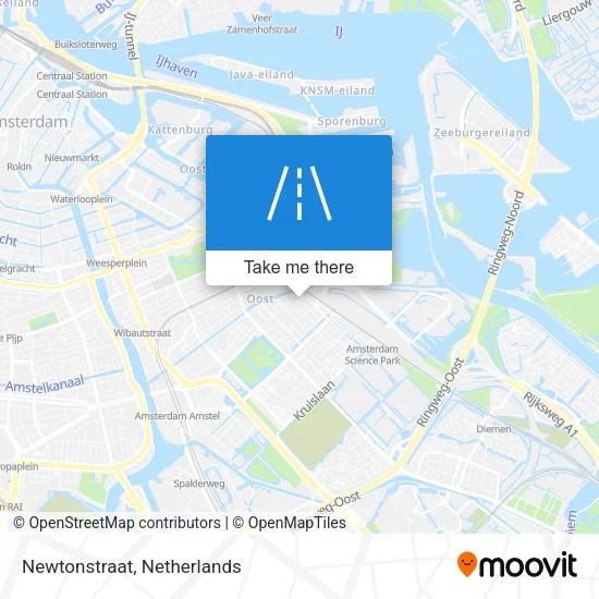 Newtonstraat map