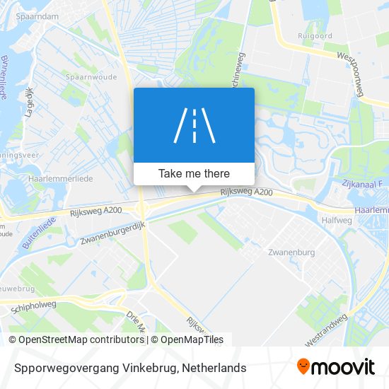 Spporwegovergang Vinkebrug map