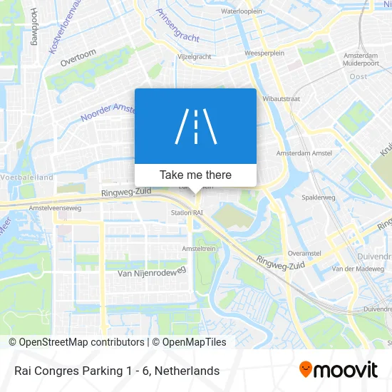 Rai Congres Parking 1 - 6 map