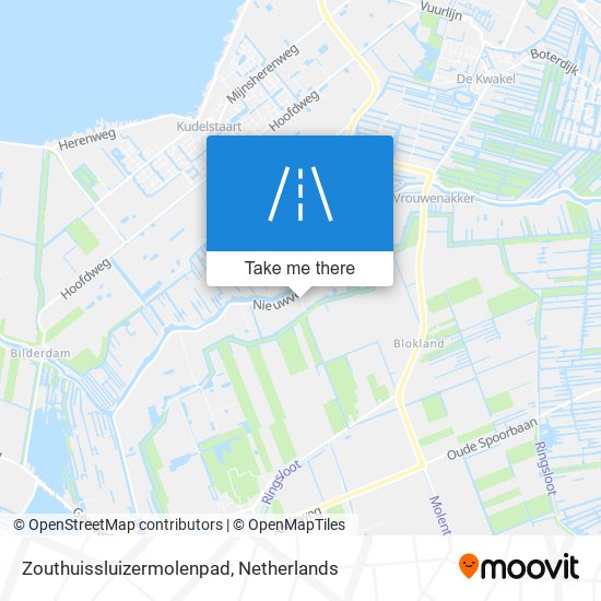 Zouthuissluizermolenpad map